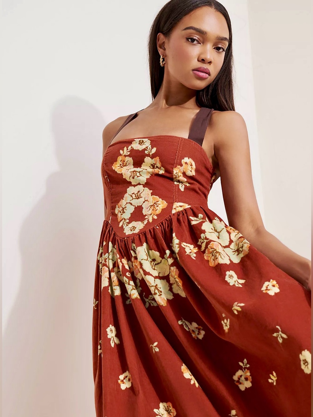 Free People x We The Free Until Dawn Floral Midi Dress